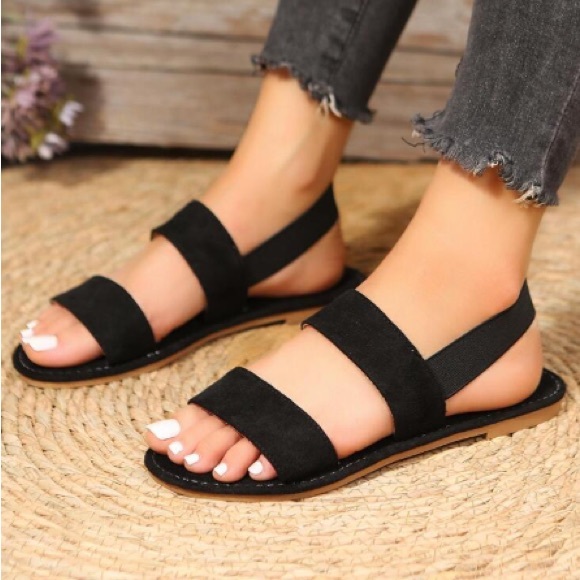 Black Women's Sandals - Picture 2 of 5